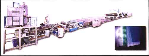 Pc Hollow Profile Sheet Extrusion Line, Model Bt 130 - Click To Visit Our Website